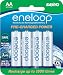 Sanyo NEW 1500 eneloop 4 Pack AA Ni-MH Pre-Charged Rechargeable Batteries