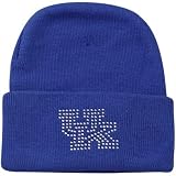 NCAA Kentucky Wildcats Newborn Girls Royal Blue Rhinestone Knit Beanie