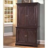 Home Styles 5541-190 Compact Computer Hutch Desk, Windsor Cherry