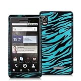 Baby Blue Zebra Design Crystal Hard Skin Case Cover for Motorola Droid 2 A9 ....