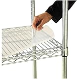 Alera 34.6 -Inch by 17.3 -Inch Clear Plastic Shelf Liners for Wire Shelving, 4-Pack
