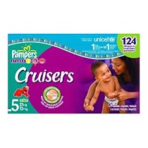 Pampers Cruisers, Size 5 (27+ Lbs), Economy Plus Pack, 124 Cruisers