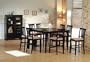 9pc Cappuccino Wood Counter Height Dining Table & 8 Bar Stools Set