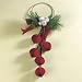 11.5" Red Velvet & Sparkly Silver Jingle Bell Door Hanger #886984