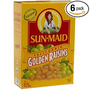 Sun Maid California Golden Raisins, 15-Ounce Boxes (Pack of 6) by Sun Maid