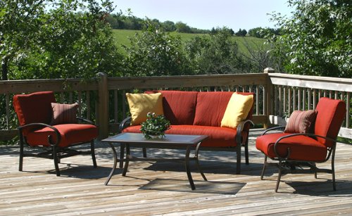 Castaway Outdoor Patio Furniture: Deep Seating Rocking Chair Set