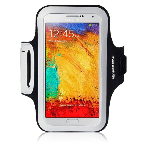 Samsung Galaxy Note 3 Shocksock Reflective Sports Armband - Black