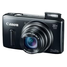 Canon PowerShot SX260 HS Black 12.1 MP 20X Zoom Digital Camera