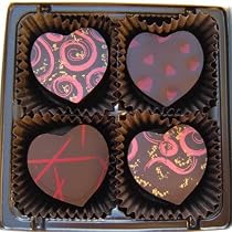 Hearts Desire - Chocolate Truffle Assortment - 4 Valentines Chocolates