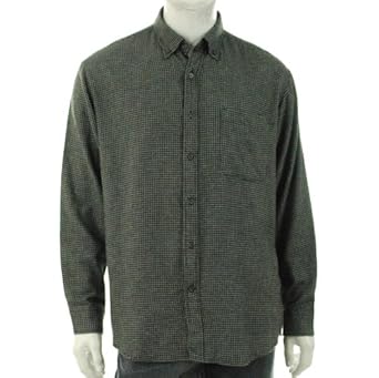 John Ashford Men's Essentials Brushed Flannel Plaid Button Down Shirt