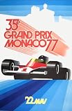 Monaco Grand Prix 1977 by Roland Hugon poster print,26.8 in. x 39.5 in.