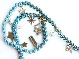 Disney Couture Tinkerbell Pixie Dust Multicharms Teal Leather And Chain Wrap Bracelet -- bejeweled...