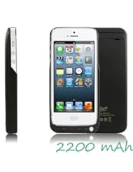 Wireless: Bao Xin ] Brand New 2200mAh Power Pack for iphone 5 Extended Backup Battery Case (Black) - BXT