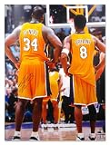 Shaquille O'Neal Los Angeles Lakers - with Kobe - Autographed 30x40 Photograph