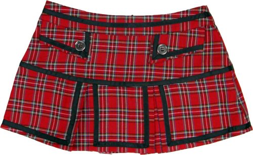 Lip Service Red Plaid Pleated Mini Skirt