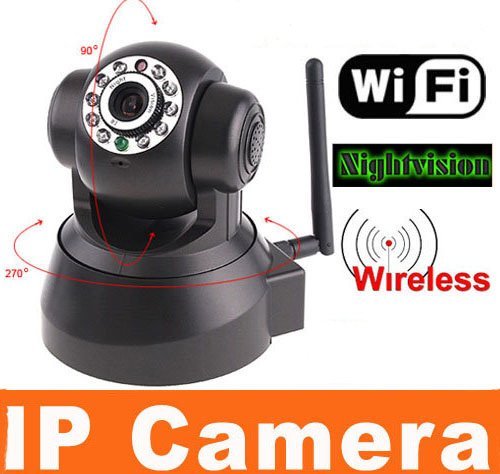 iClever®EasyN caméra (FS-613A-M136) de sécurité IP Cam(3.6mm0 Lan/Wlan sans fil / WiFi Audio Bidirectionnel Pan Tilt compatible avec Mac / Windows / Linux -vision nocturne, alerte email, FTP -noir