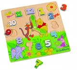 Peasytoys Disney My Friends Tigger & Pooh Wooden Learning Clock With Puzzle (13 Pieces)