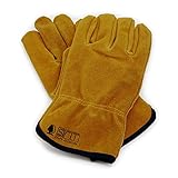 【SR-tools】 アウトドアレザーグローブ 焚き火 火起こし BBQの必需品 耐熱手袋 (M)