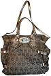 Michael Kors Purse Handbag Gansevoort Large North South Tote Beige/Gold