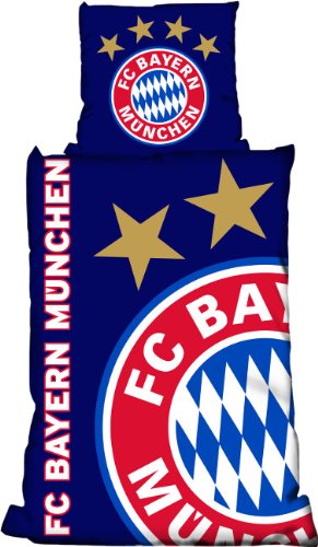 FC Bayern München 9254-00-1-03 Bettwäsche Cut 4 Sterne Linon FC Bayern München 9254-00-1-03 Bettwäsche Cut 4 Sterne Linon