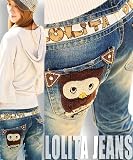 ロリータジーンズ　LOLITAJEANS 1262 幸せを呼ぶ幸福のフクロウジーンズ　ボーイズデニム　ストレート　ジーンズ　ユニセックス　メンズ　レディース