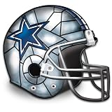 Officially Licensed Dallas Cowboys Stained-Glass Design Helmet Accent Lamp by The Bradford Exchange