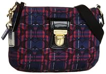 Hot Sale Coach Pop Tartan Swingpack Crossbody Handbag Purse Navy Multi