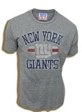 Junk Food NFL Football New York Giants True Vintage Distressed Triblend Heather Gray Adult T-shirt Tee