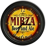 MIRZA 'S Beer and Ale Cascading Pub Wall Clock