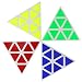 Cubicle Pyraminx Half Bright Sticker Set 98mm-MoYu RS.299.00