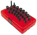 Sunex 1818 23 Piece 1/4-Inch Drive Master Magnetic Fractional and Metric Standard Impact Socket Set