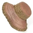 5" BRIM COTTON HEMP PACKABLE SUN BEACH FLOPPY HAT BROWN MEDIUM
