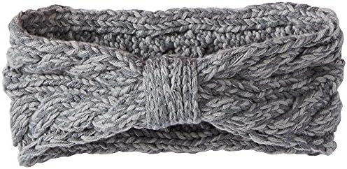Hanna Andersson Little Girl Cozy Cableknit Earwarmers, Size M (2-6 Years), Grey Marl