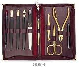 3 Swords - 10 Piece Manicure & Pedicure Case, made of high quality artificial Leather, Grade: Made in Solingen