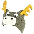 Winter Fleece Lined Knit Adjustable Headband Headwrap Ski Snow Animal Knit Moose