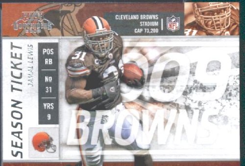 2009 Playoff Contenders Football Card # 26 Jamal Lewis Cleveland Browns Mint Condition NFL Card- Shipped In Protective ScrewDown Display Case!