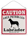 Area Patrolled by Labrador Americana Style Wall Sign