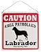 Retro Labrador Security Sign