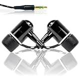 INTENSE Sound - Sonic Alloy Metal-Body Noise Isolation Earbuds with Gold-Plated Stereo Connector and 3 Piece Custom Size Ear Gels