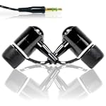 Sonic Alloy Metal-Body Noise Isolation Earbuds with Gold-Plated Stereo Connector and 3 Piece Custom Size Ear Gels