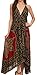 Sakkas Shana Batik Embroidered Handkerchief Hem Adjustable Halter Dress