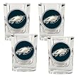 Philadelphia Eagles 4pc 2oz Square Shot Glass Set NFL Football