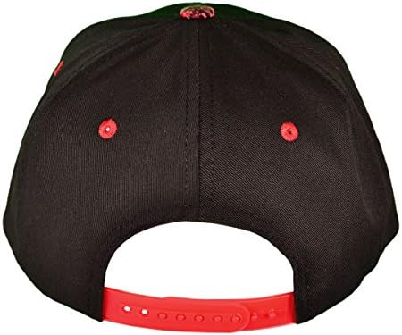 Wholesale Cotton Blank Flat Bill Leopard Print Snapback Hats (Black/Red) - 21342