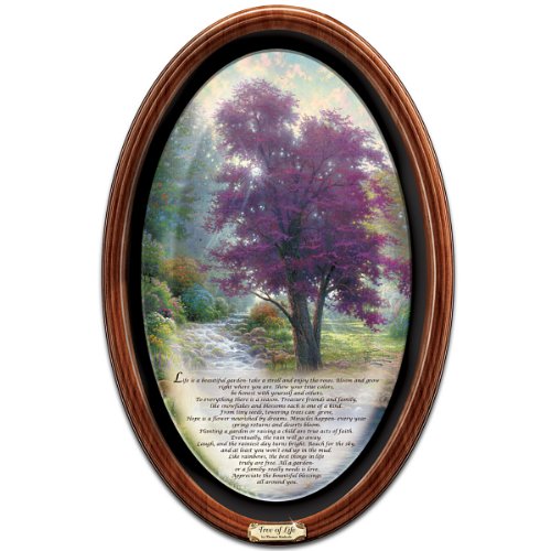 Thomas Kinkade Tree Of Life Framed Canvas Collector Plate With Original Poem by The Bradford Exchange