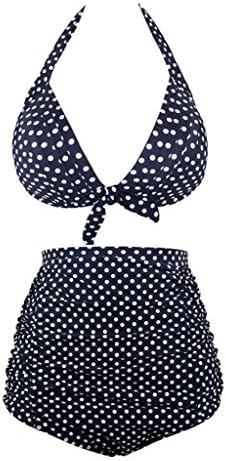 Feverishop Women 50s Sexy Girl Rockabilly High Waist Retro Bikini Swimsuit Set
