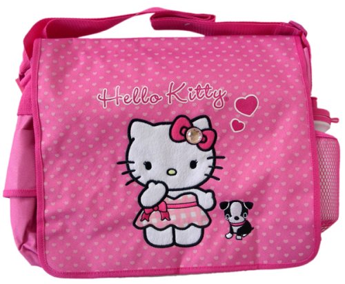 Hello Kitty: Large Messenger Bag / Kitty & Puppy / Pink