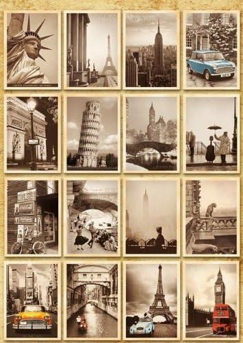 Retro Nostalgia Eu &amp; America Architectural Style Assembly Postcards Worthy Collecting 32 Pcs