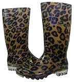 Coach Pixy Ocelot Print Rubber Rain Boots