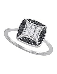 0.25CTW BLACK DIAMOND MICRO-PAVE RING