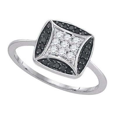 Cheap Girls Jewelry 0.25CTW BLACK DIAMOND MICRO-PAVE RING For Sale